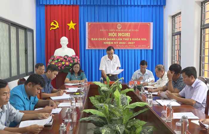 Hội Cựu Chiến binh huyện Mỹ Xuyên Sơ kết 6 tháng đầu năm 2024