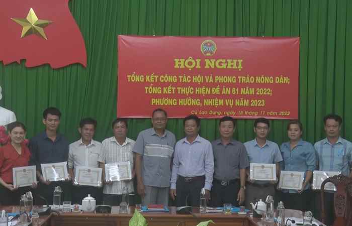Cù lao Dung: Hội Nông dân tổng kết công tác Hội và phong trào nông dân năm 2022