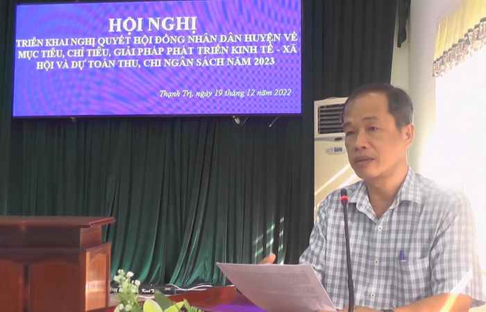 Thạnh Trị tiển khai Nghị quyết HĐND huyện