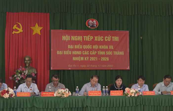 Đại biểu Quốc hội tiếp xúc cử tri xã Đại Ân 1, huyện Cù Lao Dung