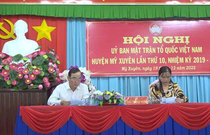 Ủy ban MTTQ Việt Nam huyện Mỹ Xuyên tổng kết năm 2022