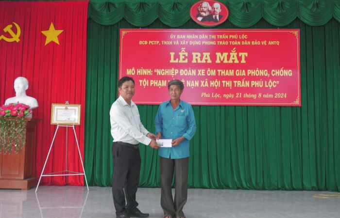 Thạnh Trị: Ra mắt Nghiệp đoàn xe ôm tham gia phòng, chống tội phạm