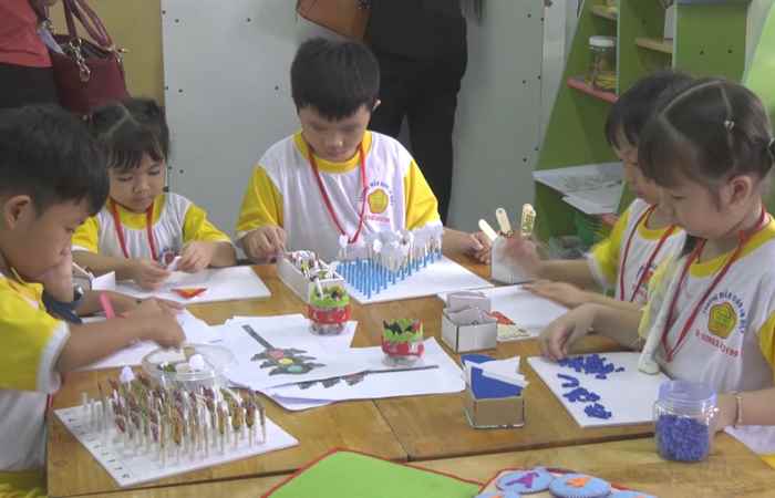 Tham quan, học tập mô hình điểm Chương trình "Tôi yêu Việt Nam" tại trường Mẫu giáo An Hiệp 