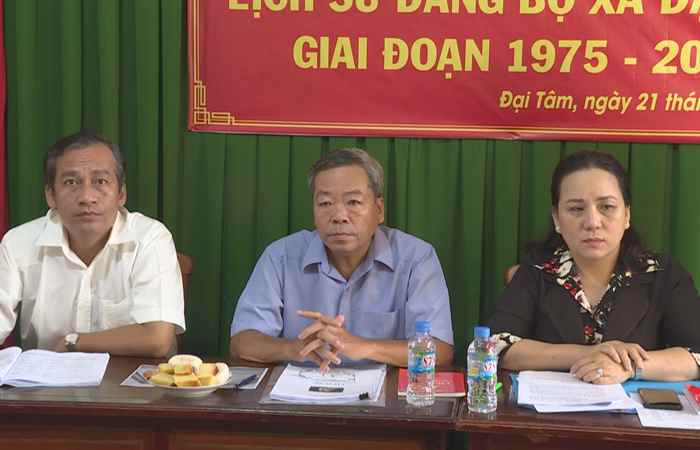 Mỹ Xuyên: Lấy ý kiến góp ý Dự thảo cuốn lịch sử Đảng bộ xã Đại Tâm giai đoạn 1975 - 2015