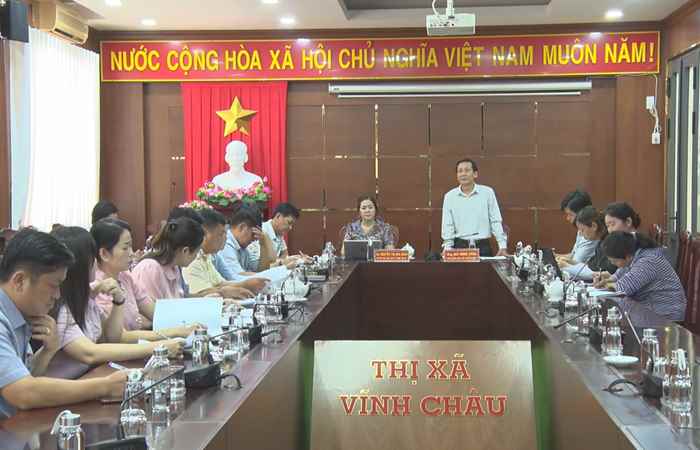 Sở Khoa học & Công nghệ tỉnh Sóc Trăng đến làm việc tại UBND thị xã Vĩnh Châu