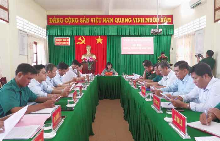 Thạnh Trị: Đảng uỷ quân sự sơ kết 6 tháng đầu năm 2024