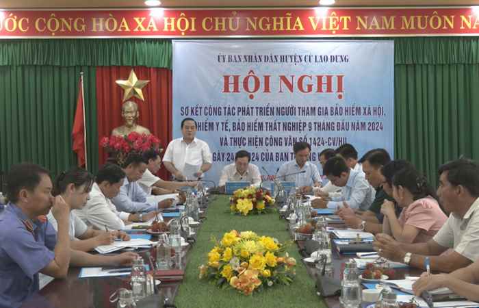 Cù Lao Dung: Sơ kết công tác phát triển người tham gia BHXH, BHYT, BHTN 9 tháng đầu năm 2024