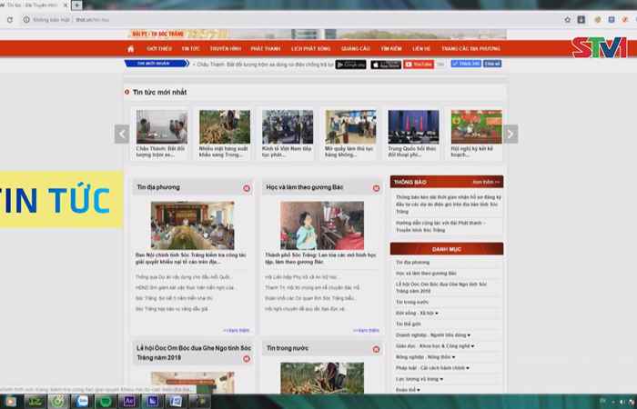 Trailer giới thiệu về website phiên bản Desktop