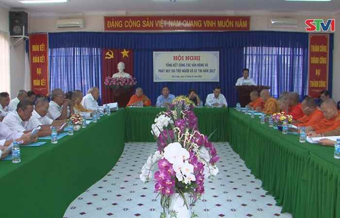 UBMTTQVN tỉnh Sóc Trăng tổng kết công tác vận động và phát huy vai trò người có uy tín năm 2017