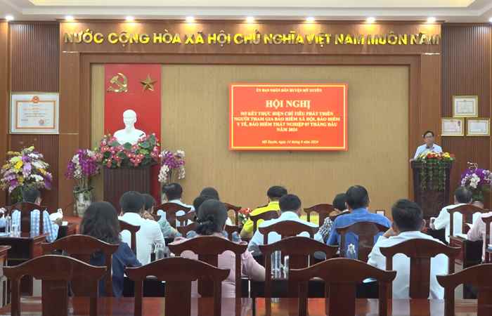 Mỹ Xuyên: Sơ kết thực hiện chỉ tiêu phát triển người tham gia Bảo hiểm xã hội, Bảo hiểm y tế, Bảo hiểm thất nghiệp