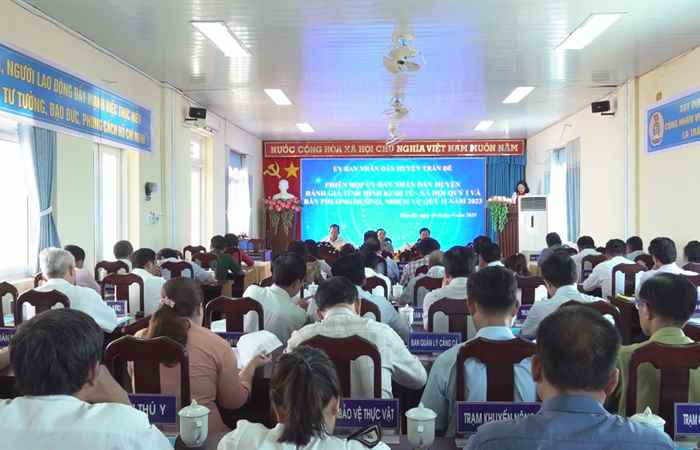 UBND huyện Trần Đề sơ kết kinh tế - xã hội quý I năm 2023