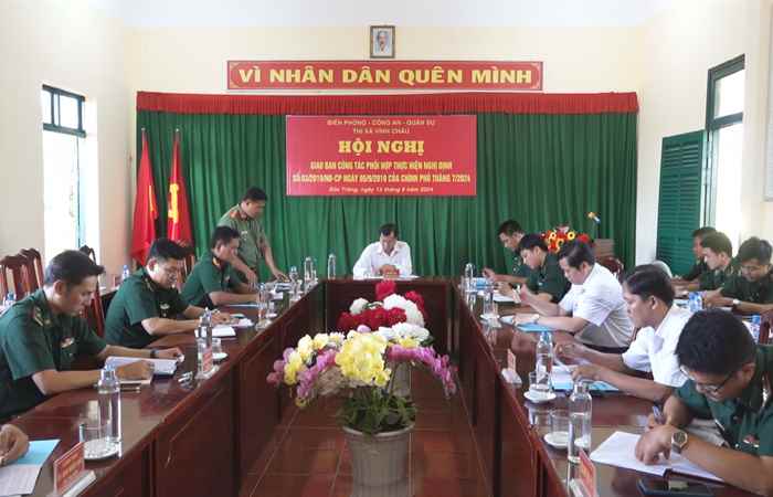Vĩnh Châu: Giao ban 3 lực lượng theo Nghị định 03 của Chính phủ     